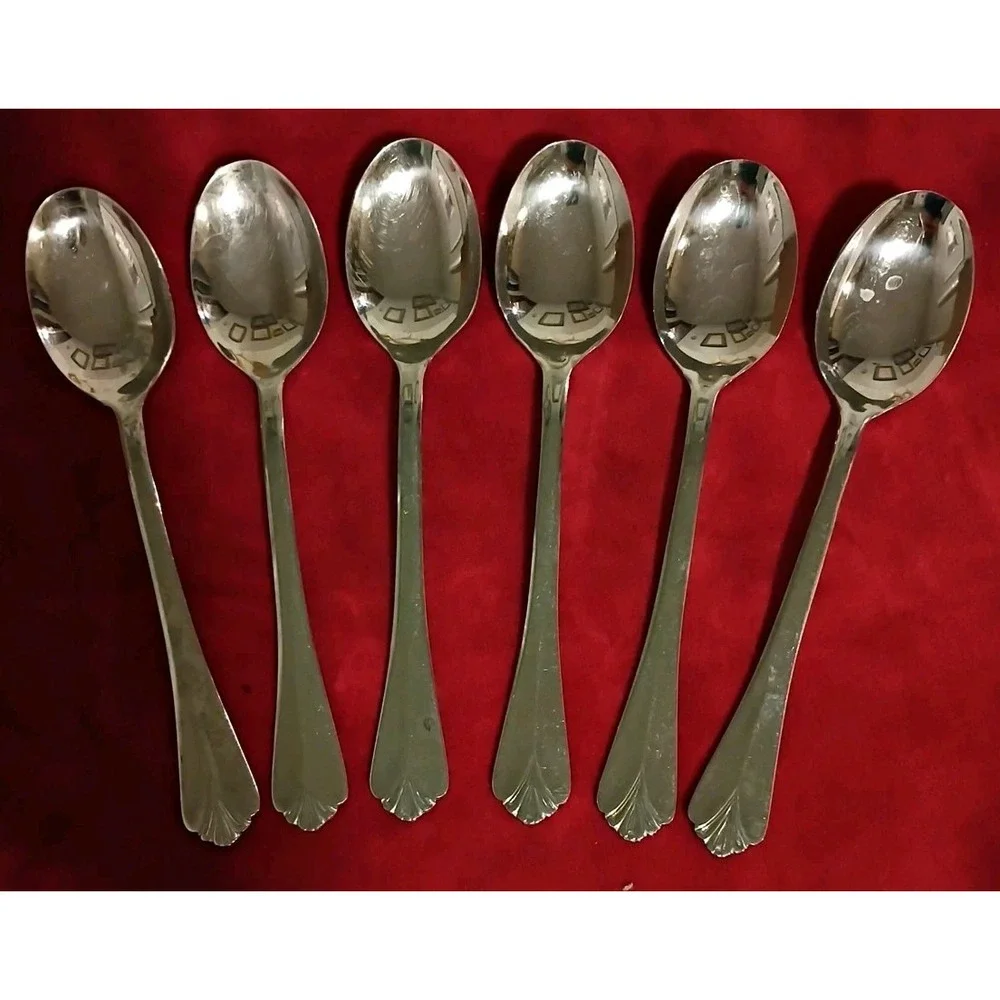 6 Teaspoons Farberware Bayport‎ Stainless Flatware Silverware Replacement 6.25